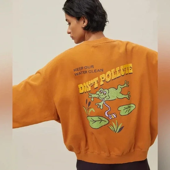 Urban Outfitters UO Don't Pollute Crew Neck Sweatshirt Medium Size - Picture 1 of 12